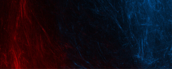 Wall Mural - Cosmic Red and blue galaxy with stars and nebulae. Panoramic view of the abstract fog. Dark red and blue marble texture background. Dense smoke in red-blue neon light on a dark 