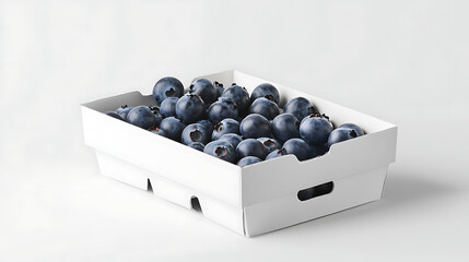 Canvas Print - Plastic box with blueberry mockup, side view