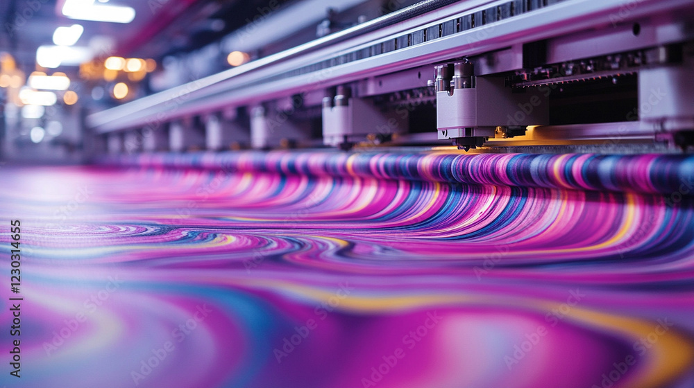 DTF printer applying vibrant colors on fabric showcasing precision and ...