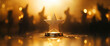 © Inspire Shots Hub - Golden star trophy on a reflective surface with a blurred festive background, symbolizing success, achievement, recognition, and excellence in awards and competitions