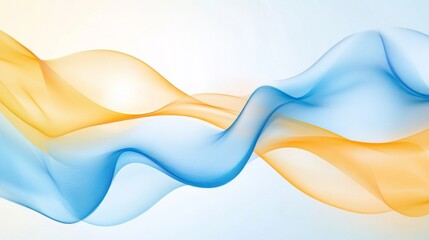 Wall Mural - Abstract Blue and Orange Wave Design Graphic