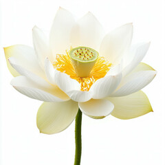 Canvas Print - White Lotus Flower Isolated