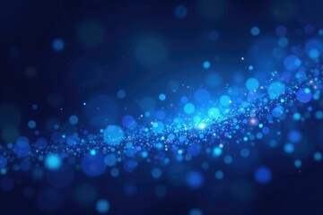 swirling blue glowing particles in a bokeh background, galaxy, cosmic, abstract