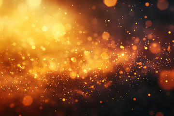Aufkleber - Glowing golden particles and bokeh lights create a magical, celebratory background.