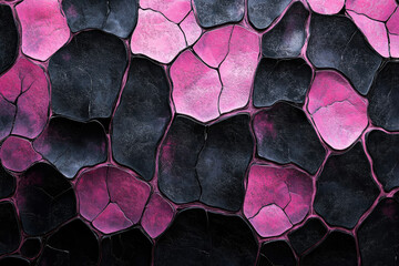 Aufkleber - Abstract background of dark and pink irregular stone-like shapes, creating a textured mosaic pattern.