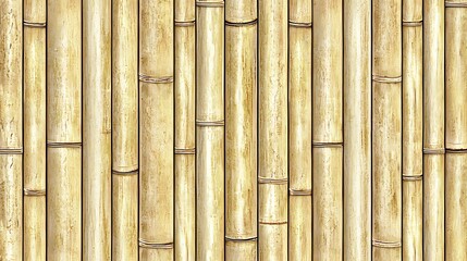 Wall Mural - Close-up of vertical bamboo fence texture.  Use Background, texture