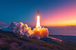 © Alexander - spacecraft launch at dusk