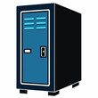 © Dipok - Digital locker silhouette vector illustration