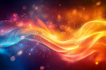 Leinwandbilder - Flowing colors create a mesmerizing abstract pattern with vibrant hues and soft gradients in a digital art piece