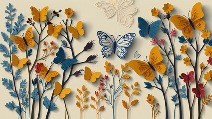 Wall Mural - flowers in the garden