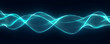 © alexandre - Abstract glowing blue light waves flowing in a dark background