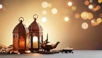 Oriental Greeting Design for Culture or Islamic Theme, Specially for Ramadan or Eid Mubarak