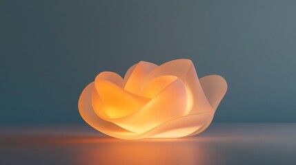 3d rendering of a flower-like object in the shape of a rose. the flower is made up of multiple layer
