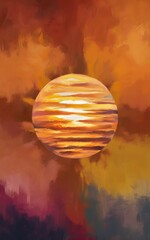 Wall Mural - Painting of the sun