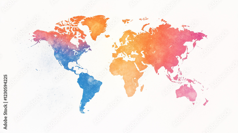 detailed world map, colorful map for projects, world map design, map ...