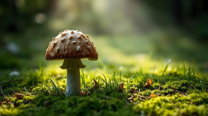 mushroom in the grass