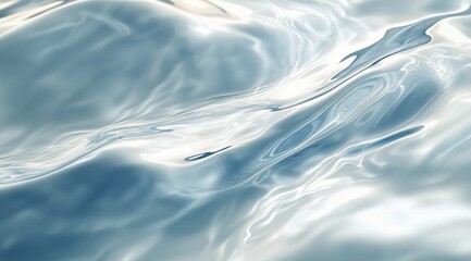 Wall Mural - Captivating reflections and ripples in clear blue water at midday