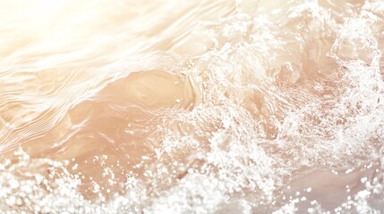 Wall Mural - Gentle waves create a serene and mesmerizing pattern in sunlit water.