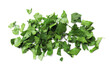 © New Africa - Chopped parsley leaves isolated on white, top view