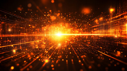 A creative binary coding texture with flowing software programming code rendered in 3D minimalistic bright light tones and blurred background with empty space for captions

