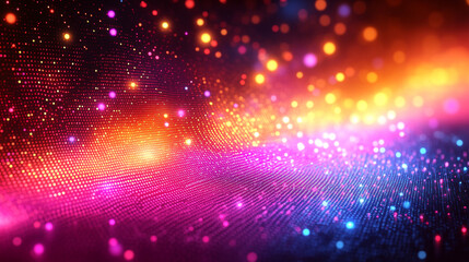 A creative binary coding texture with flowing software programming code rendered in 3D minimalistic bright light tones and blurred background with empty space for captions

