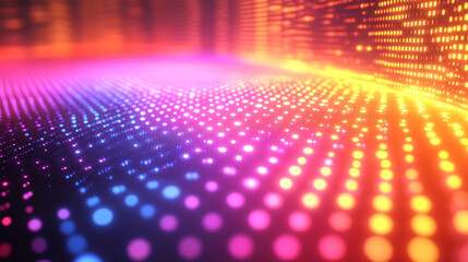 A creative binary coding texture with flowing software programming code rendered in 3D minimalistic bright light tones and blurred background with empty space for captions

