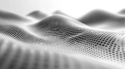 Creative digital dots background symbolizing digital data, modern minimalistic design with bright light tones, blurred effect and empty space for caption or text