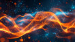 © Thiago - Blazing firewall abstract art digital realm visual representation cybersecurity environment dynamic perspective protection concept. Blazing Path. Illustration