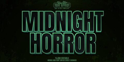 Wall Mural - horror editable text effect, customizable midnight and scary 3d font style
