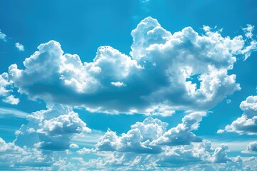 Wall Mural - blue sky white clouds world ozone day summer atmosphere.