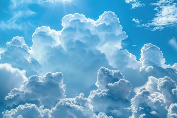 Wall Mural - blue sky white clouds ozone layer world ozone day.