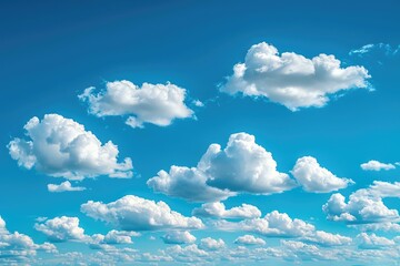 Wall Mural - blue sky white clouds world ozone day summer atmosphere.