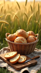 Sticker - bread in a basket