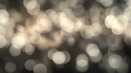 Wall Mural - Abstract bokeh background with soft, out-of-focus lights in beige and grey tones.