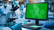 © Kateryna - Desktop Computer with Green Screen and Laboratory Equipment