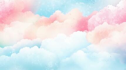 Canvas Print - Create a dreamy atmosphere with this pastel watercolor gradient background, perfect for adding a serene touch to any project.