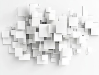 Wall Mural - artistic interpretation of 3d squares that challenges perception and form.