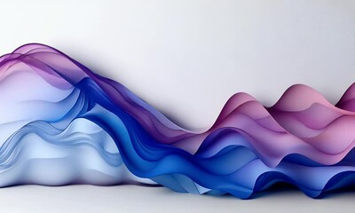 Aufkleber - Abstract blue purple waves flow backdrop design