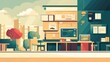 © TopMedia - Modern Digital Workspace with Vibrant Colors and Nature Elements