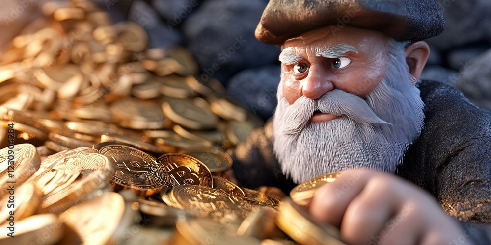 bitcoin mine concept with GPU and ASIC mining rigs performing high ...