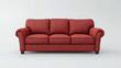 © Keopaserth - comfy red sofa with three cushions, perfect for any living space. Its stylish design and vibrant color add warmth and comfort to your home decor