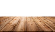 © Stanislava - Empty wooden table cutout isolated on transparent background. Wood table mockup for product display