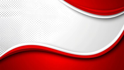 Wall Mural - abstract red background with modern wavy curves and a sense of flow