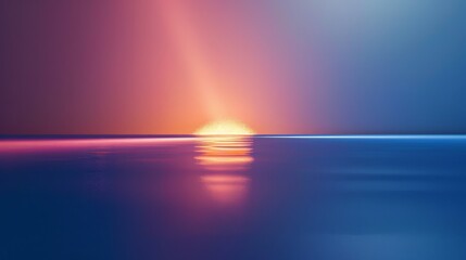 Wall Mural - abstract sunset seascape