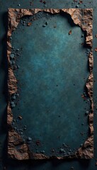 Wall Mural - Dark, textured backdrop with ragged paper edges , scratched, aged