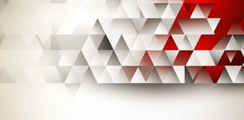 Wall Mural - a banner background design with an abstract pattern of red and black triangles