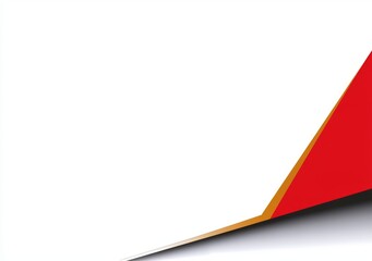 Wall Mural - sleek and simple red, white, and gold abstract background. modern chic red background with a paper-l