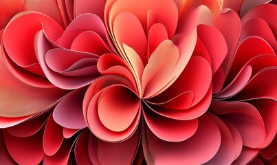 Wall Mural - a red metallic radial gradient featuring a light effect. a red metal tech background with a polished