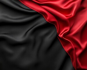 Wall Mural - an abstract red banner background with a black wave pattern illustration