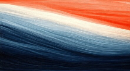 Wall Mural - a red and blue gradient geometric layer set against a black background, featuring an abstract light 